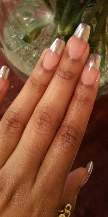 Crome French Nail Design